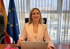 La consejera de Política Social, Familias e Igualdad, Conchita Ruiz, previamente a su comparecencia ante la Comisión para las Personas con Discapacidad