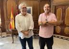 Los co-directores del CEMOP, Ismael Crespo y Juan José García Escribano, durante la visita institucional a la presidenta de la Asamblea Regional, Visitación Martínez