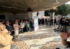 Lectura de Manifiesto de la EAPN-RM en la puerta principal de la Asamblea Regional de Murcia