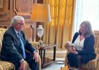 Visitación Martínez recibe al presidente de la Asociación Nacional Popular de Pensionistas