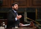 Fernando López Miras, durante su intervención en el Congreso de los Diputados