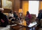 La presidenta de la Asamblea Regional, Visitación Martínez,recibe  a la Plataforma del Tercer Sector de la Región de Murcia