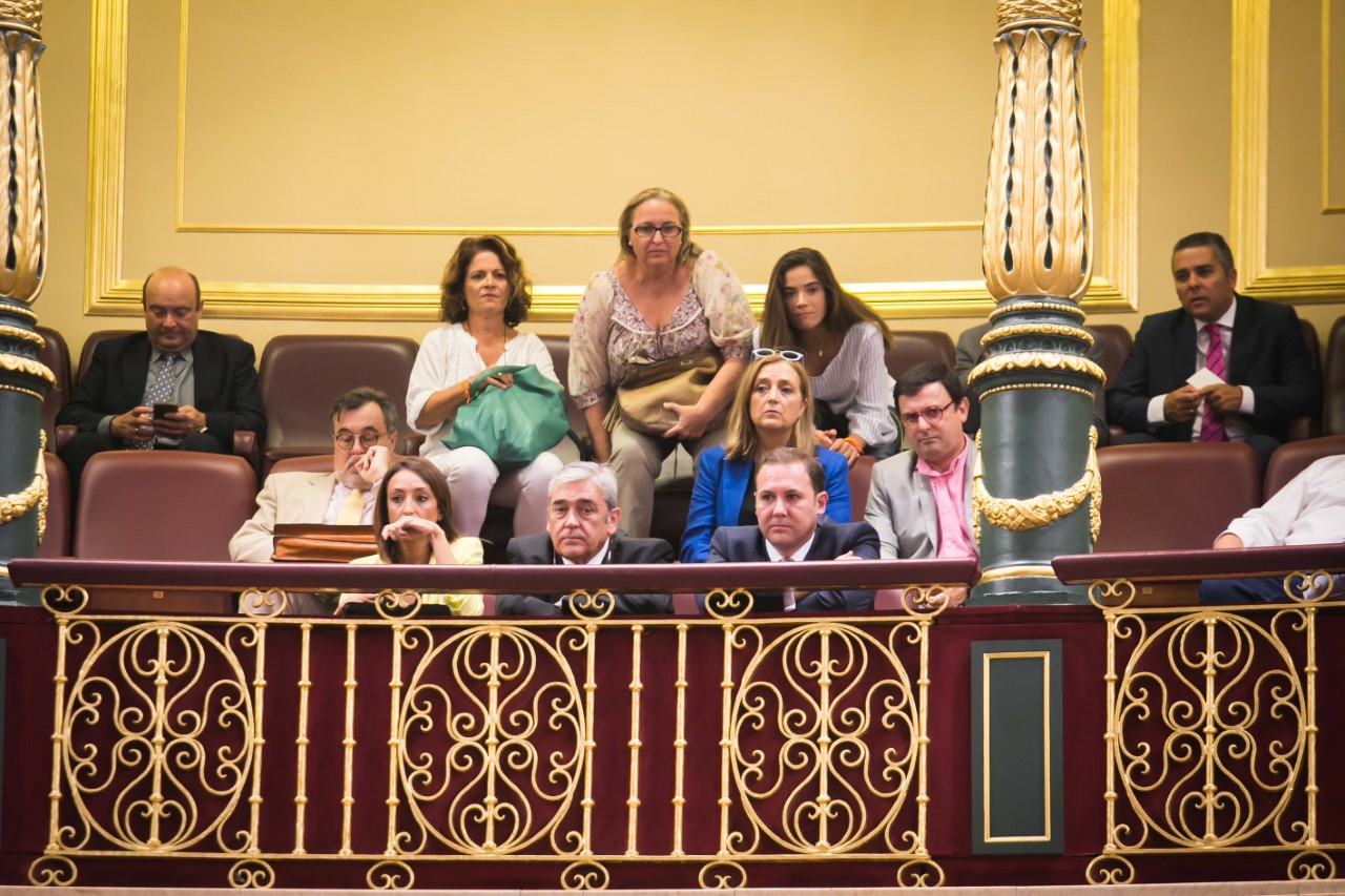 La delegación parlamentaria, encabezada por la presidenta, pendiente del debate de totalidad