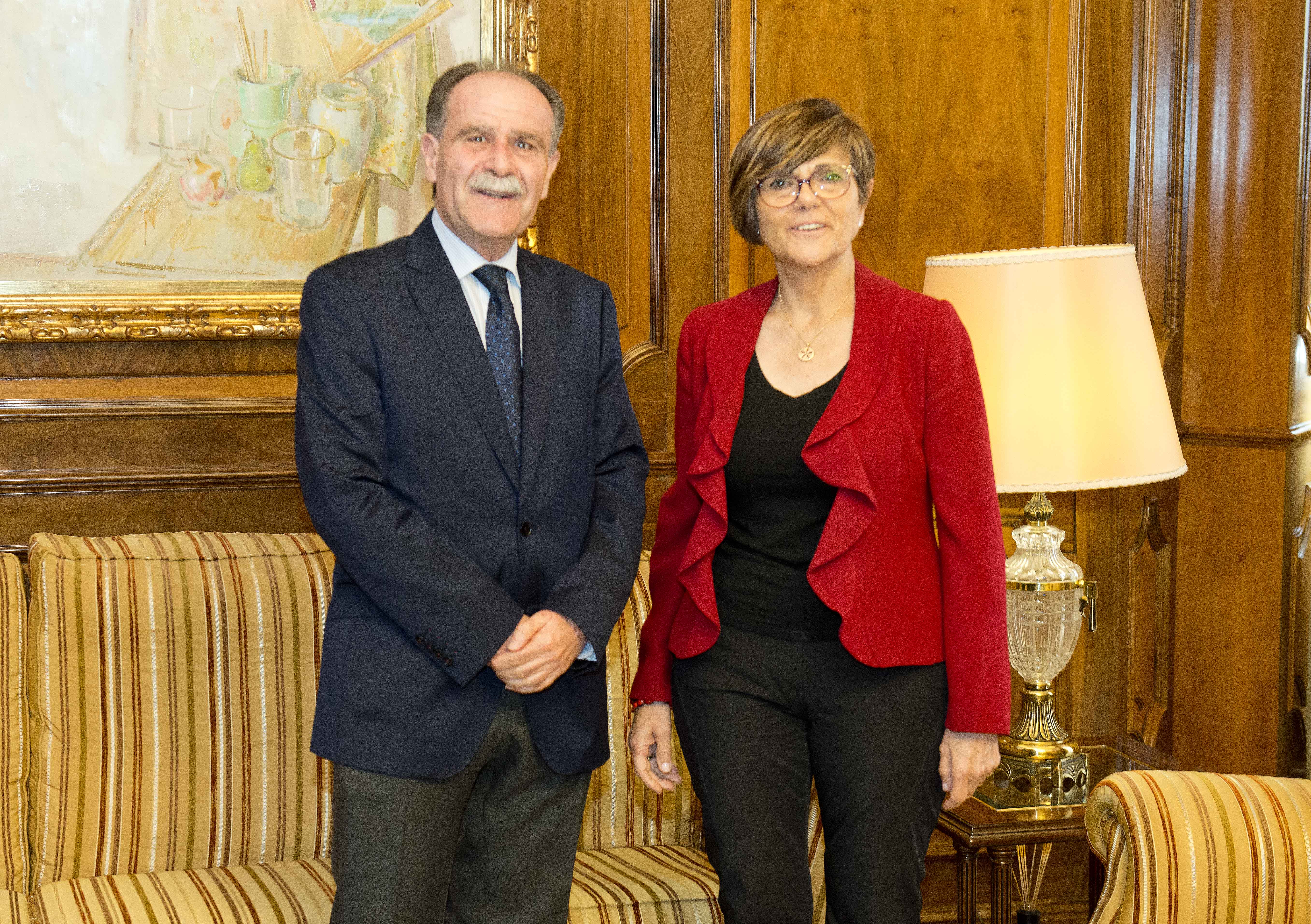 Rosa Peñalver ha recibido al presidente del Consejo Social de la Universidad de Murcia, Juan Antonio Campillo